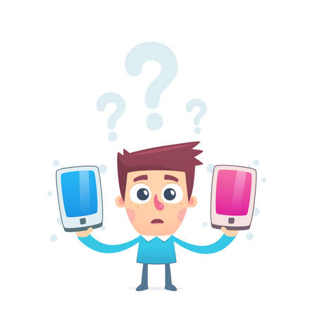 How to choose a convenient smartphoneのイラスト素材