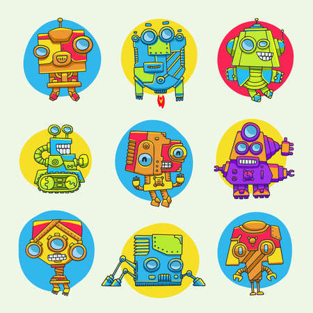 set of funny cartoon game characters for designのイラスト素材