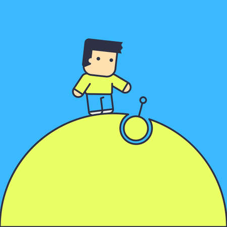 small part of a larger whole. Conceptual illustration.のイラスト素材