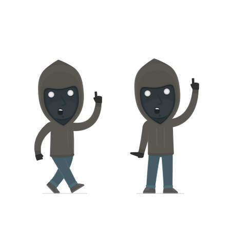 Intelligent and Clever Character Anonymous Hackers visited great idea. for use in presentations, etc.のイラスト素材