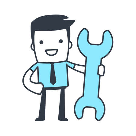 Funny Character Businessman for use in presentations, etc.のイラスト素材