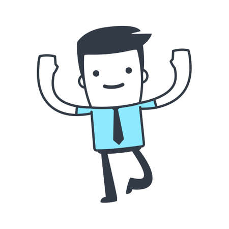 Funny Character Businessman for use in presentations, etc.のイラスト素材