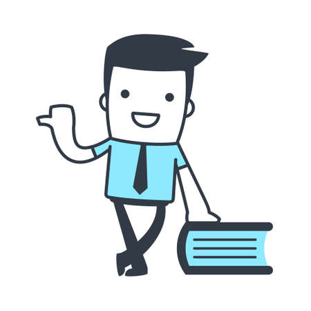 Funny Character Businessman for use in presentations, etc.のイラスト素材