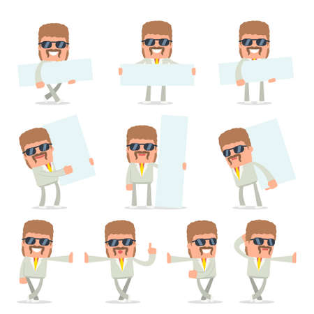 Set of Smart and Funny Character Impudent Reseller leaned against the wall and shares information for using in presentations, etc.のイラスト素材