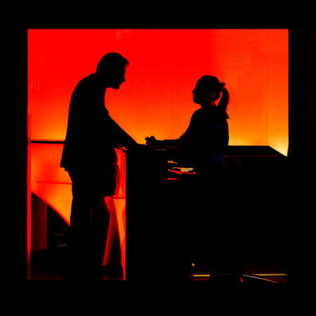 Man and woman in negotiation. Office.の写真素材