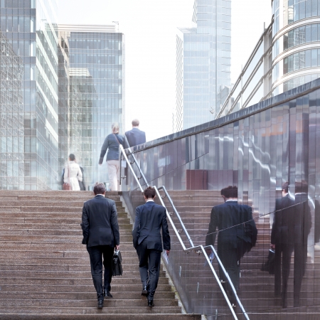 Business people in the office center. Urban scene.の写真素材