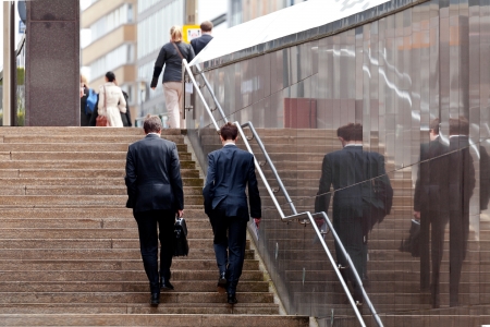 Business people in the office center  Urban scene の写真素材