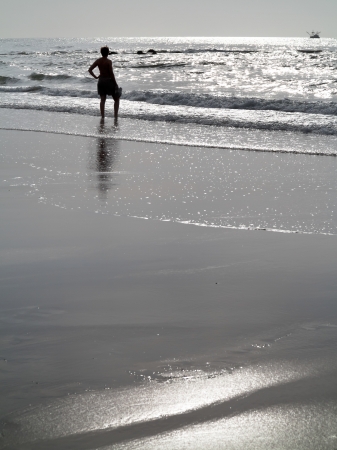 Women on the beach. Seascapeの写真素材