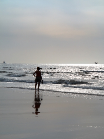 Women on the beach. Seascape.の写真素材