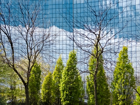 Modern architecture. Spring. The urban scene.の写真素材
