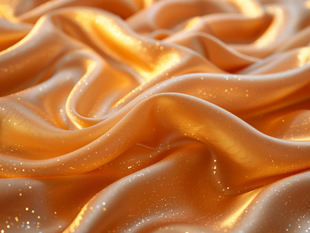 Golden silk background with some smooth lines in it (3d render)の素材