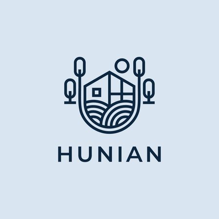home landscape for real estate and residential logoのイラスト素材