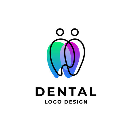 tooth and people for dental logo designのイラスト素材