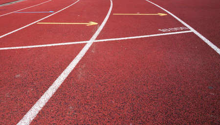 Closeup of running track