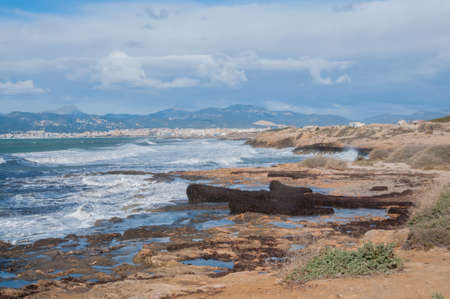 Rocky seashore, Playa de Palma の写真素材