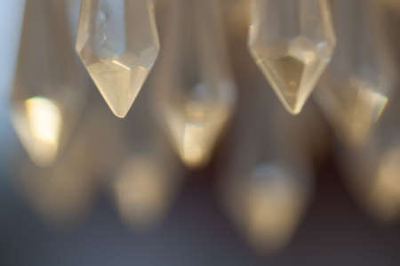 Chandelier with gleaming crystalsの写真素材