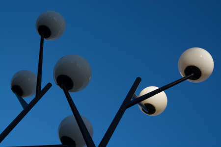 Light post in design from the fifties in Vallingby City, suburb west of Stockholm, Sweden 