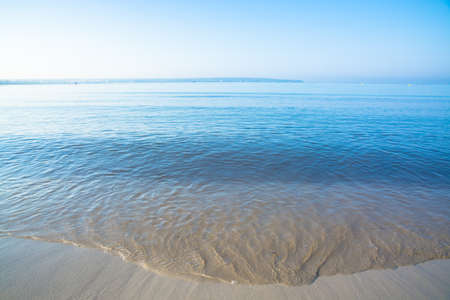 Morning waves closeup. Mallorca, Balearic islands, Spain in July.の写真素材