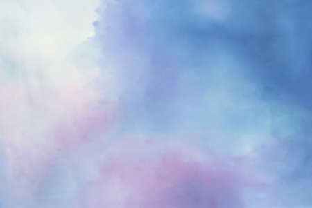 Homecoming oil painting in blue and purple with two birds and canvas texture.の写真素材