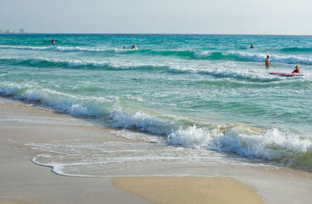 SES COVETES, MAJORCA, SPAIN - OCTOBER 26 2013: Beach life on October 26 2013 in Ses Covetes, Mallorca, Balearic islands, Spain.のeditorial素材