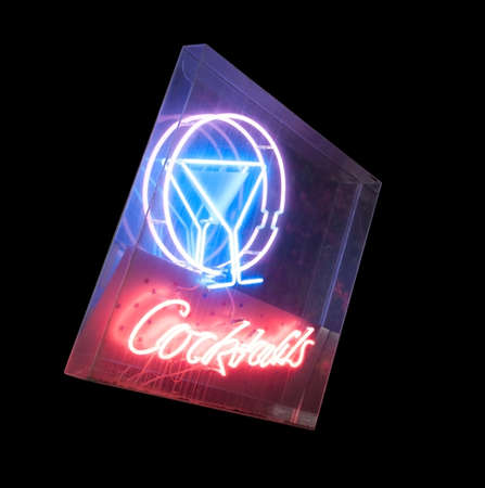 Neon sign COCKTAIL Mallorca, Balearic islands, Spain.の写真素材