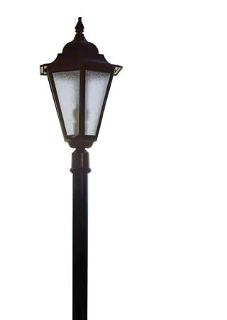 Lamp post old fashioned style isolated on white.の写真素材