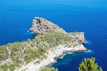Scenery by Na Foradada on a sunny day in July in Mallorca, Balearic islands, Spain in July.の写真素材
