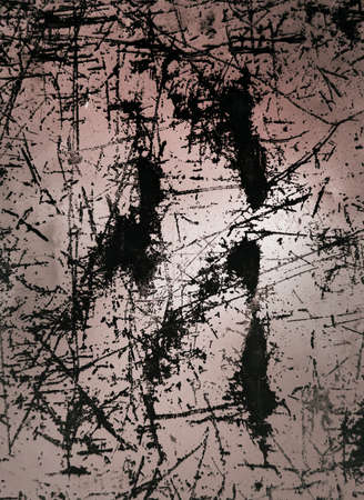 Scratched abstract grungy pink and black surface background texture