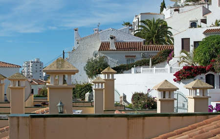 NERJA, ANDALUCIA, SPAIN - DECEMBER 20, 2017: Traditional Spanish buildings on December 20, 2017 in Nerja, Andalucia, Spainのeditorial素材
