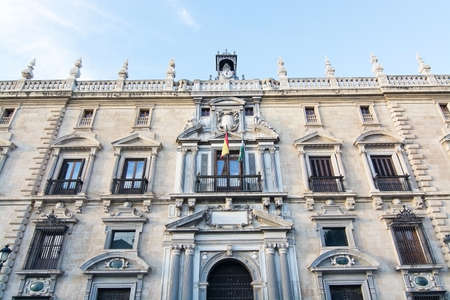 GRANADA, ANDALUCIA, SPAIN - DECEMBER 20, 2017: High Court of Andalusia classical style building on December 20, 2017 in Granada, Andalucia, Spainのeditorial素材