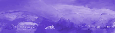Abstract digital painted purple fantasy landscape or background texture with lines and fieldsの写真素材