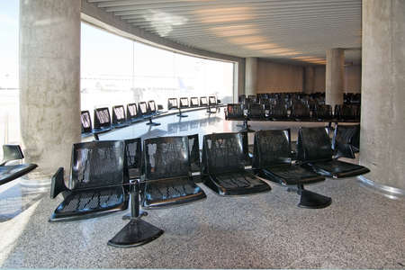 MALLORCA, BALEARIC ISLANDS, SPAIN - APRIL 14, 2016: Palma airport interior travel details on April...