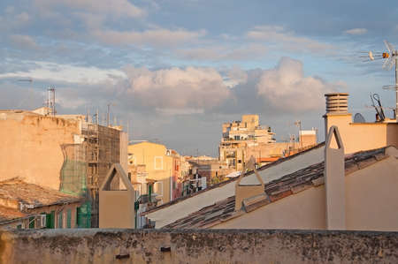 PALMA DE MALLORCA, SPAIN - NOVEMBER 15, 2011: Buildings renovated into new luxurious residential...