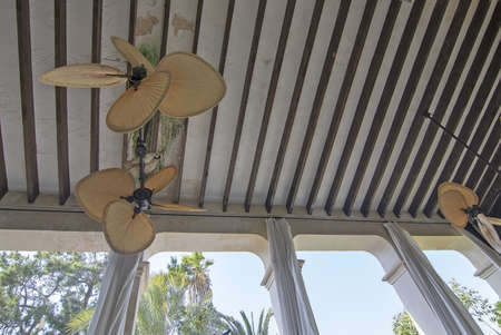 SANTA MARIA DEL CAMI, MALLORCA, SPAIN - JUNE 13, 2019: Interior and terraces at interior design store LivingDreams on June 13, 2019 in Santa Maria del Cami, Mallorca, Spain.のeditorial素材