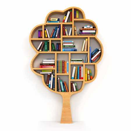 Library books tree educationの写真素材