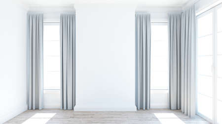 3D render of an empty room