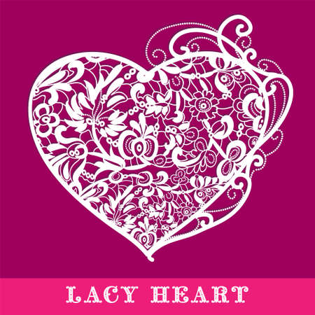frame with heart vectorのイラスト素材
