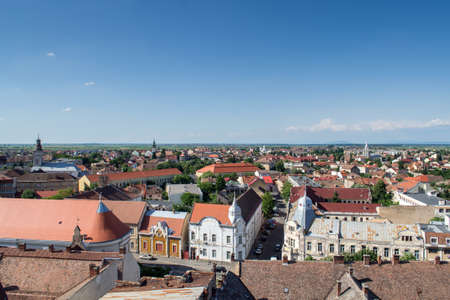 Aerial view of Satu Mare cityの写真素材