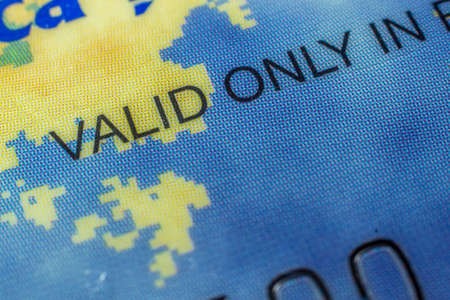 Closeup of electronic credit card backgroundの写真素材