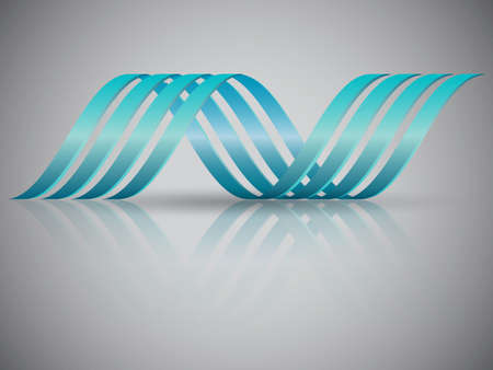 Double helix vector illustration which resembles a DNA string. EPS10 file with reflectionsのイラスト素材