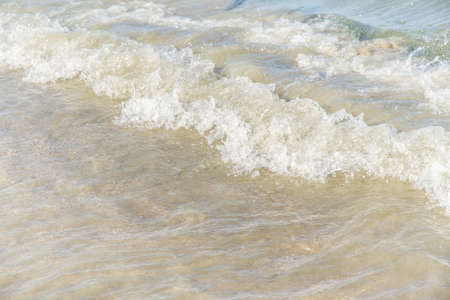 Water splashing the shore at the Black Seaの写真素材