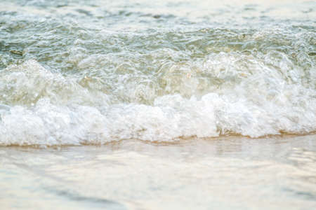 Water hitting the shores of Romania in Constantaの写真素材