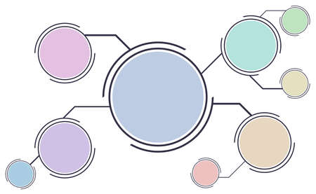 Vector illustration of a circulat chart with connections reaching outwards to emphasize the concept...