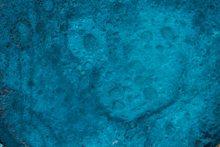 Close-up macro shot of beautiful vibrant watercolour pallete with plenty of texture and detailsの写真素材