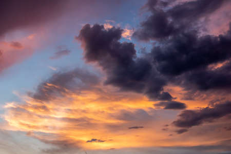 Expressive dramatic cloudscape with vibrant colorsの写真素材