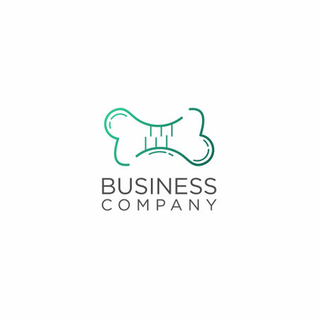bone logo design , logo for medical company, hospital logo design vectorのイラスト素材