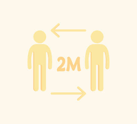 Social distancing icon set vectorのイラスト素材