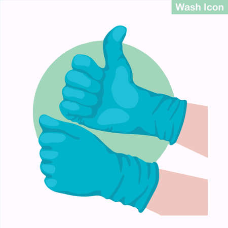 hand gloves icon set isolated on white backgroundのイラスト素材