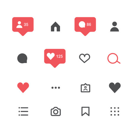 simple design  love, likeの写真素材