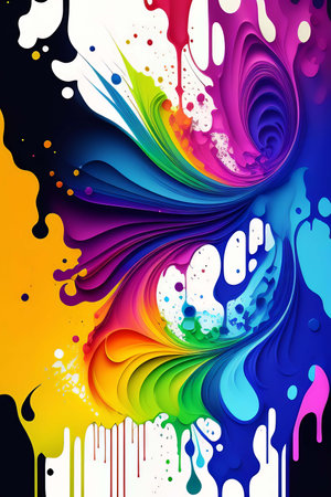 abstract colorful background with swirls and splashes. vector illustrationの素材
